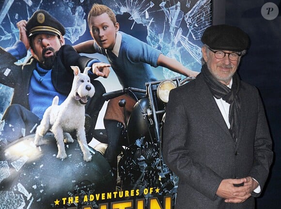 Steven Spielberg lors de la première des Aventures de Tintin : Le secret de la Licorne à New York le 11 décembre 2011