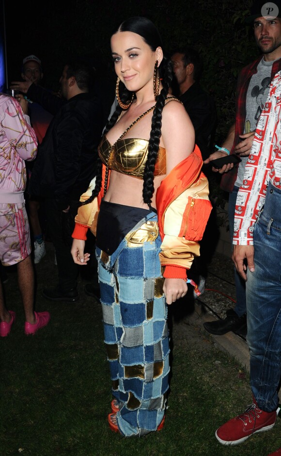 Katy Perry à la soirée Moschino en marge du festival de Coachella. Le 11 mai 2015.