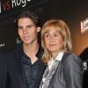 Rafael Nadal et sa mère Maria Parera lors de la présentation du match de charité "Rafael Nadal vs Roger Federer", organisé pour la RafaNadal Fundacion, à Madrid, le 22 octobre 2010