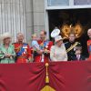 Le prince Harry avec la famille royale au balcon de Buckingham le 13 juin 2015 lors de Trooping the Colour.