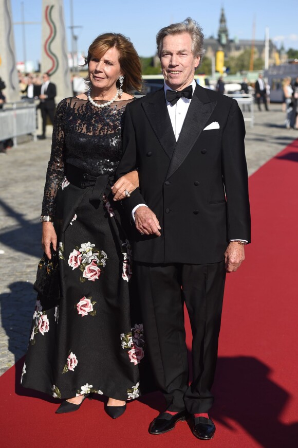 Le prince et la princesse Leopold de Bavière - Arrivées au dîner à bord du S/S Stockholm la veille du mariage du prince Carl Philip de Suède et de Sofia Hellqvist à Stockholm le 12 juin 2015  People arriving before the dinner gala aboard S/S Stockholm for wedding of Swedish Prince Carl Philip and Sofia Hellqvist, in Stockholm, on Friday 12 June, 201512/06/2015 - Stockholm