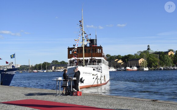 Le S/S Stockholm - Arrivées au dîner à bord du S/S Stockholm la veille du mariage du prince Carl Philip de Suède et de Sofia Hellqvist à Stockholm le 12 juin 2015  Dinner gala aboard S/S Stockholm the day before the wedding of Swedish Prince Carl Philip and Sofia Hellqvist, in Stockholm, on Friday 12 June, 201512/06/2015 - Stockholm