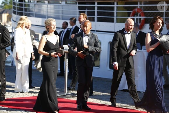 Niclas Kjellstrom-Matseke et sa femme Maria - Arrivées au dîner à bord du S/S Stockholm la veille du mariage du prince Carl Philip de Suède et de Sofia Hellqvist à Stockholm le 12 juin 2015  Niclas Kjellström-Matseke , Maria Kjellström-Matseke Arrivals for the pre-wedding dinner - Royal wedding of Prince Carl Philip and Sofia Hellqvist in Stockholm, Sweden 2015-06-1212/06/2015 - Stockholm