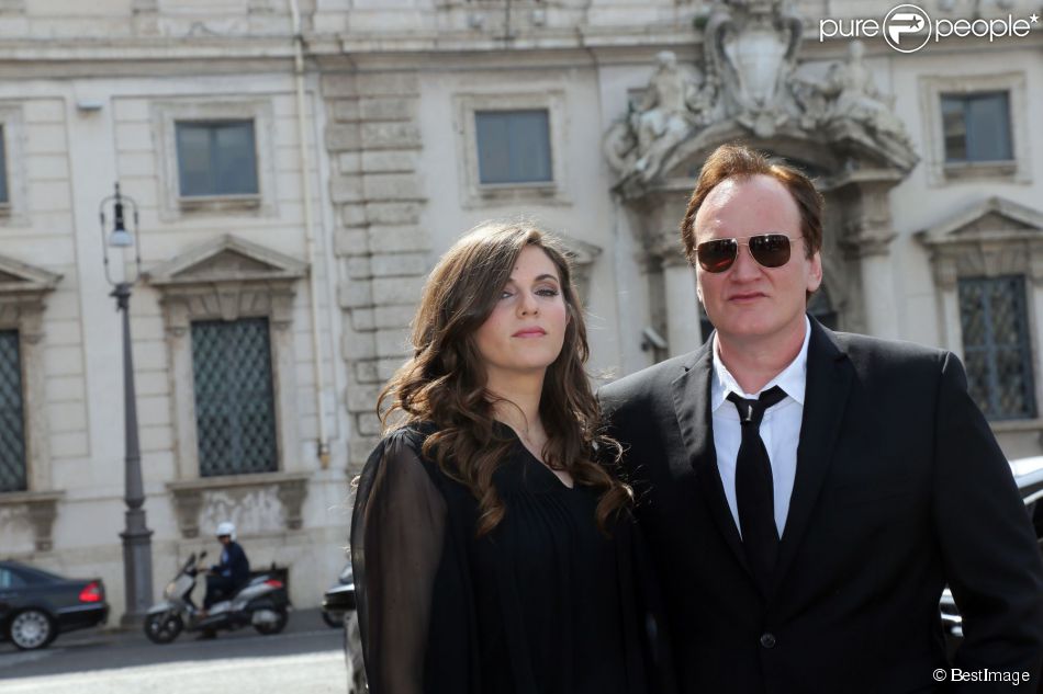  Quentin Tarantino et sa ch&amp;eacute;rie Courtney Hoffman le 12 juin 2015 &amp;agrave; Rome. 
