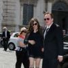 Quentin Tarantino et sa chérie Courtney Hoffman le 12 juin 2015 à Rome.