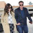  Quentin Tarantino et sa compagne Courtney Hoffman vont prendre l'avion &agrave; Los Angeles le 9 juin 2015. 