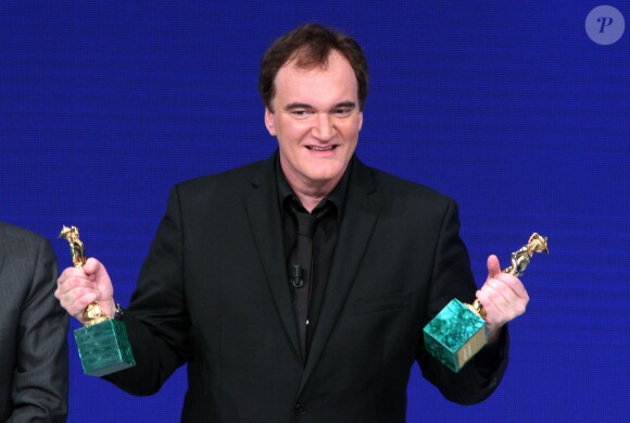 Quentin Tarantino récompensé aux David di Donatello Awards à Rome le 12 juin 2015.