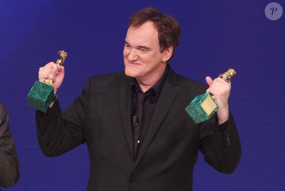 Le réalisateur Quentin Tarantino récompensé aux David di Donatello Awards à Rome le 12 juin 2015.