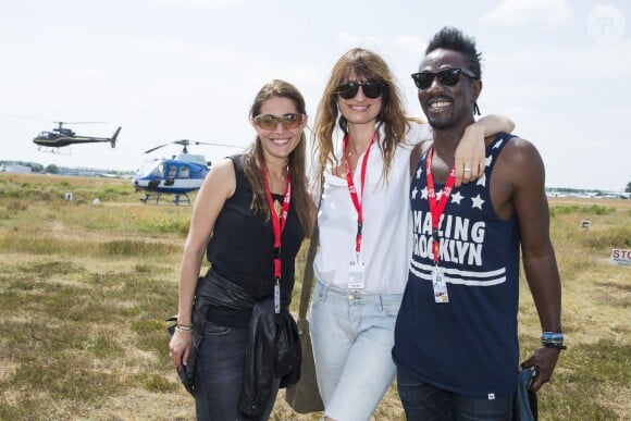 Caterina Murino, Caroline de Maigret et Marco Prince lors de la 83e édition des 24 Heures du Mans, le 13 juin 2015. 