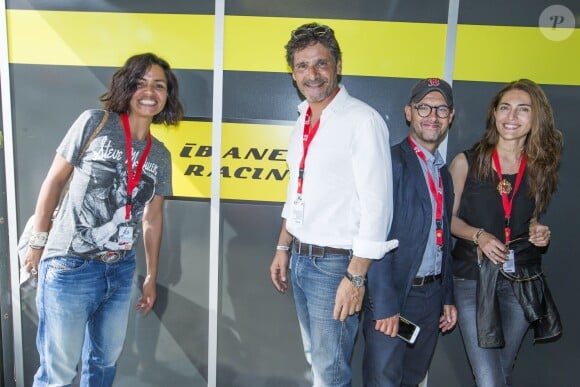 Pascal Elbé, Caterina Murano, Maurice Barthélémy et Laurence Roustandjee lors de la 83e édition des 24 Heures du Mans, le 13 juin 2015. 