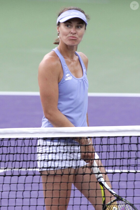 Exclusif - Martina Hingis à Miami le 16 mars 2014
