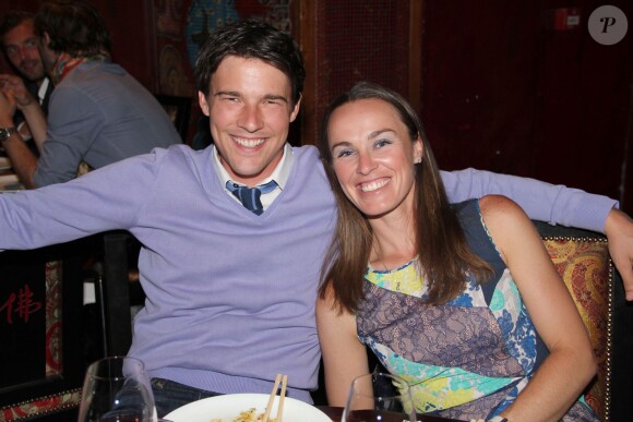 Exclusif - Martina Hingis et Thibault Hutin lors de la soirée du Trophée des Légendes au Buddha Bar à Paris le 5 juin 2013