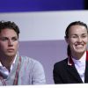 Thibault Hutin et Martina Hingis au Gucci Masters au parc des expositions de Villepinte, le 3 décembre 2011