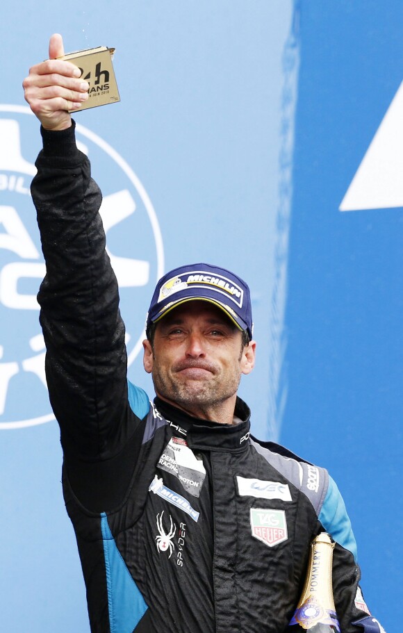 Patrick Dempsey a terminé à la seconde place des 24 Heures du Mans en catégorie GT Am, le 14 juin 2015 au Mans, sur le Circuit des 24 Heures