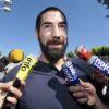 Nikola Karabatic au premier jour du procès des paris suspects et du supposé match de handball truqué au tribunal correctionnel de Montpellier le 15 juin 2015