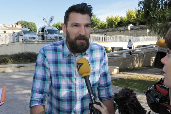 Primoz Prost au premier jour du procès des paris suspects et du supposé match de handball truqué au tribunal correctionnel de Montpellier le 15 juin 2015