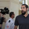 Nikola Karabatic au premier jour du procès des paris suspects et du supposé match de handball truqué au tribunal correctionnel de Montpellier le 15 juin 2015