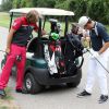 Dany Boon et Victor Dubuisson lors de la Mapauto Golf Cup au Old Course de Mandelieu-la-Napoule, le 12 juin 2015