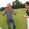 David Ginola et Dany Boon lors de la Mapauto Golf Cup au Old Course de Mandelieu-la-Napoule, le 12 juin 2015