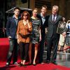 Susan Sarandon et Tim Robbins avec leurs enfants Miles Robbins, Eva et Jack à Los Angeles le 10 octobre 2008