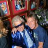 Exclusif - Michou et Yvan Zaplatilek - L'homme en bleu fête son 84e anniversaire dans son cabaret Chez Michou à Paris le 18 juin 2015.