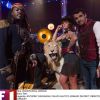 Anthony Kavanagh, Fauve Hautot et Arnaud Ducret sur le tournage de Rock'n'roll Circus sur TF1, le 12 Mai 2015.