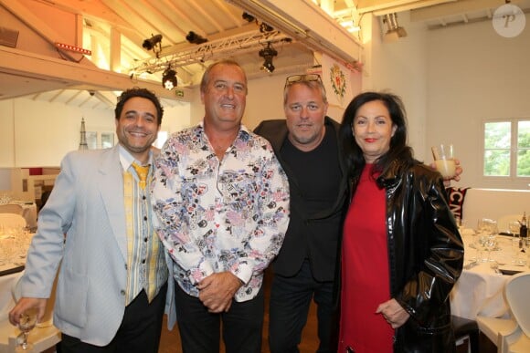 Exclusif - Gilles San Juan (Ténor), Christophe Kulikowski et Sylvana Lorenz, lors de la soirée des Niçois à l'Espace Montmartre à Paris, le 9 juin 2015.