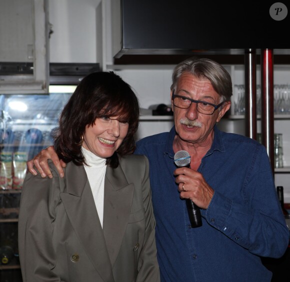 Exclusif - Denise Fabre et Jean-François Téaldi, lors de la soirée des Niçois à l'Espace Montmartre à Paris, le 9 juin 2015.