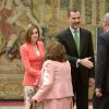 Le roi Felipe VI et la reine Letizia d'Espagne lors du bicentenaire de la grandeur de l'Espagne à Madrid, le 16 juin 2015.