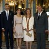 Une réception pour la première année de règne de Felipe VI s'est tenue à Madrid en présence de la reine Letizia, de Juan Carlos et son épouse Sofia, le 19 juin 2015