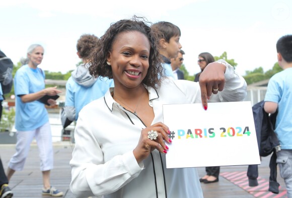 Pascal Gentil sur les quais de Seine à Paris le 23 juin 2015 à l'occasion de la candidature de la France à l'organisation des Jeux olympiques de 2024