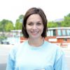Nathalie Péchalat sur les quais de Seine à Paris le 23 juin 2015 à l'occasion de la candidature de la France à l'organisation des Jeux olympiques de 2024