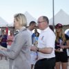 Exclusif - Le prince Albert II de Monaco et la princesse Charlène remettent les prix lors du tournoi Beach Volley Challenge organisé par les carabiniers de Monaco au profit de la Fondation Princesse Charlène de Monaco le 20 juin 2015