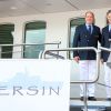 Le prince Albert II de Monaco lors de l'inauguration du yacht "Yersin" à Monaco le 20 juin 2015.