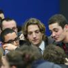 Jean et Louis Sarkozy - People au meeting de Nicolas Sakozy à Boulogne-Billancourt le 25 novembre 2014.