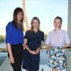Exclusif - Mélanie Laurent entre Marina Hands et Mélanie Thierry - Dîner de Gala dans le cadre de la grande campagne du Théâtre National de Chaillot pour la rénovation du Grand Foyer et de ses trésors Art Déco à Paris, le 29 juin 2015. Cette campagne est soutenue par la maison Lancel.