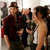 Chelsea Tyler et son compagnon Jon Foster au vernissage de l'exposition "KINK" de Mia Tyler à Miami, le 6 décembre 2013.