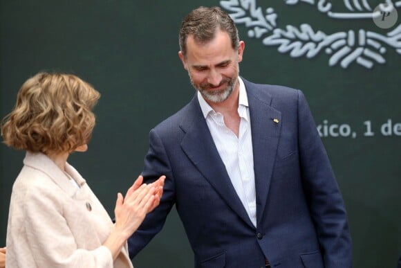 Le roi Felipe VI et la reine Letizia d'Espagne - Le roi Felipe VI et la reine Letizia d'Espagne au musée Manuel Felguerez à Mexico le 1er juillet 2015.  