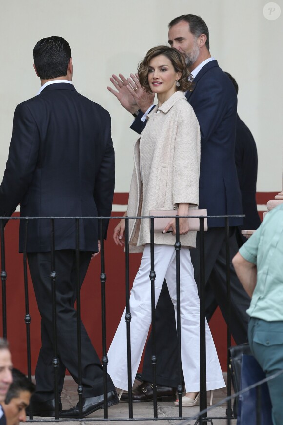 Le roi Felipe VI et la reine Letizia d'Espagne - Le roi Felipe VI et la reine Letizia d'Espagne visitent le musée des colonies à Guadalupe au Mexique le 1er juillet, 2015 