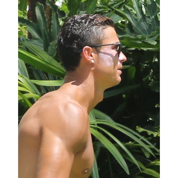 Cristiano Ronaldo et son fils Cristiano Jr en vacances à Miami le 24 juin 2015
