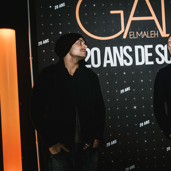 Exclusif - prix spécial - no web - Gad Elmaleh et Kev Adams - People au spectacle de Gad Elmaleh "20 ans de Scène" au Palais des Sports à Paris le 13 décembre 2014 