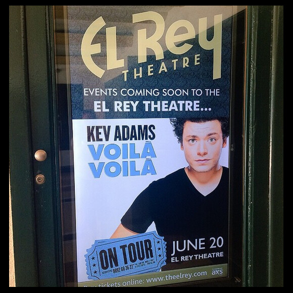 Kev Adams en tournée aux Etats-Unis  - Image tirée d'Instagram, juin 2015