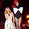 Kylie Minogue pour les 80 ans de Lancôme au Casino de Paris le 7 juillet 2015.