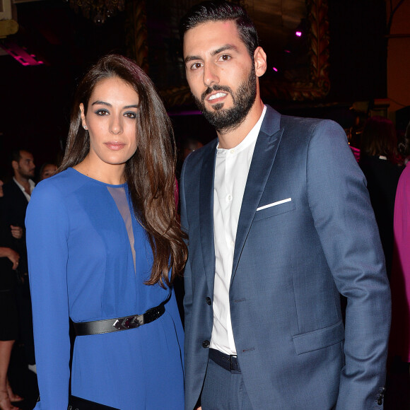 Sofia Essaïdi et son compagnon Adrien Galo - Soirée des 80 ans de Lancôme au Casino de Paris lors de la fashion week haute couture automne-hiver 2015-2016 à Paris, le 7 juillet 2015.