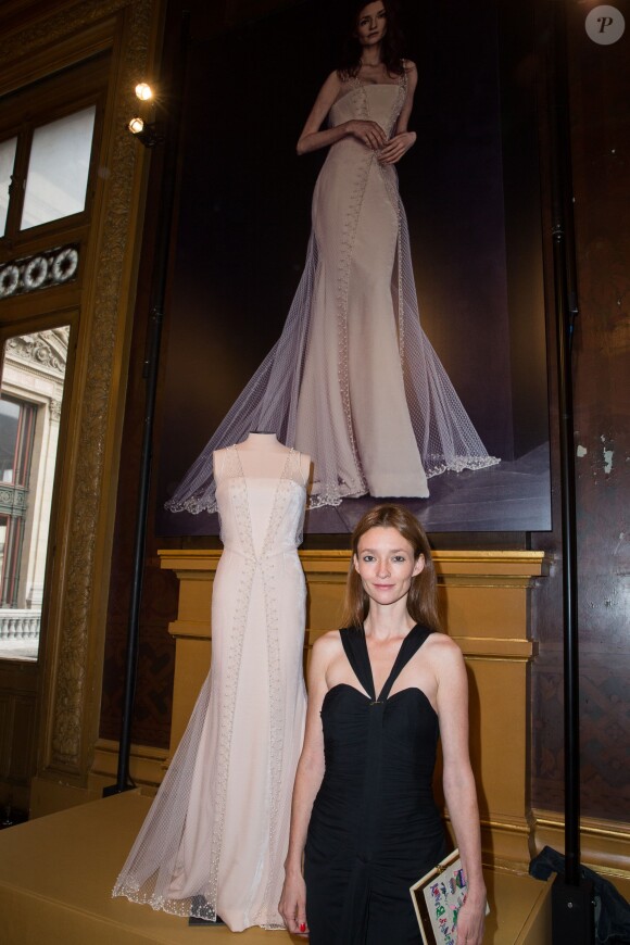 Audrey Marnay assiste à la présentation d'Alexis Mabille (collection haute couture automne-hiver 2015-2016) au Palais Garnier. Paris, le 8 juillet 2015.