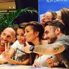 Jessica, Manon, Jeff et Christophe avec leurs fans au Auchan Cherbourg La Glacerie le 4 juillet 2015.