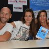 Jessica, Manon, Jeff et Christophe de Koh-Lanta 2015 avec leurs fans au Auchan Cherbourg La Glacerie le 4 juillet 2015.