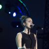 Maude participe au concert de l'association Enfant Star et Match, qui fête ses 10 ans, à Antibes, le 8 juillet 2015.