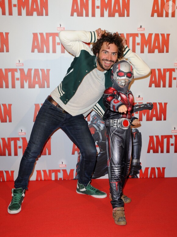 Maxime Musqua assiste a l'avant premiere de Ant-Man au grand Rex a Pariis, France, le 09 juillet 2015.