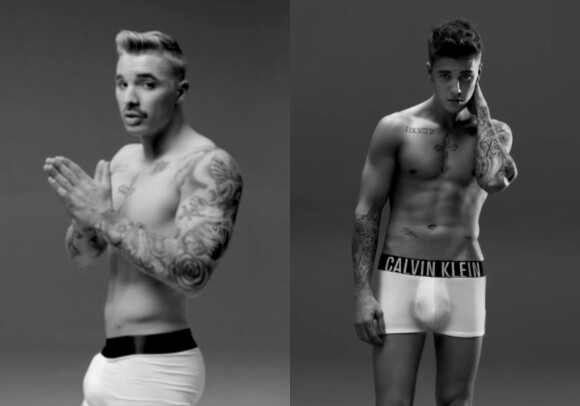 Drake tatoué et en boxer pour Justin Bieber pour Calvin Klein dans le clip de la chanson "Energy".